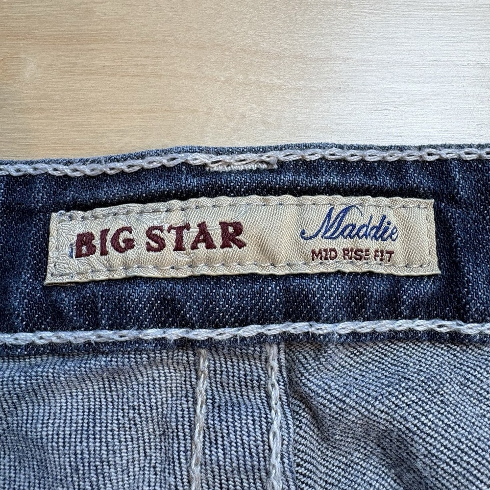 Big Star Women 33R Blue Jeans Maddie Mid Rise Y2K Denim Lycra - Picture 14 of 16